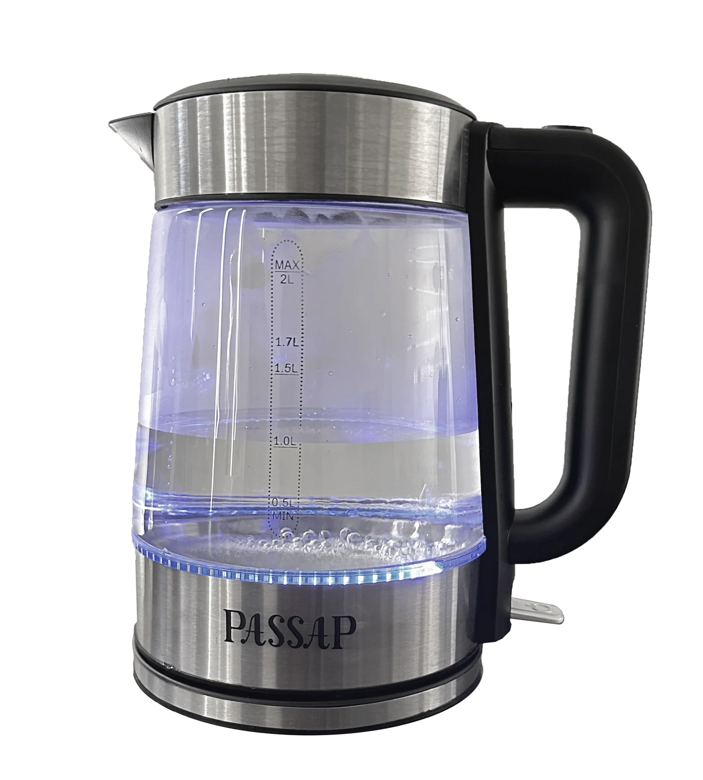 PASSAP Glass Electric Kettle 2.0 Liters Black 0745178353465