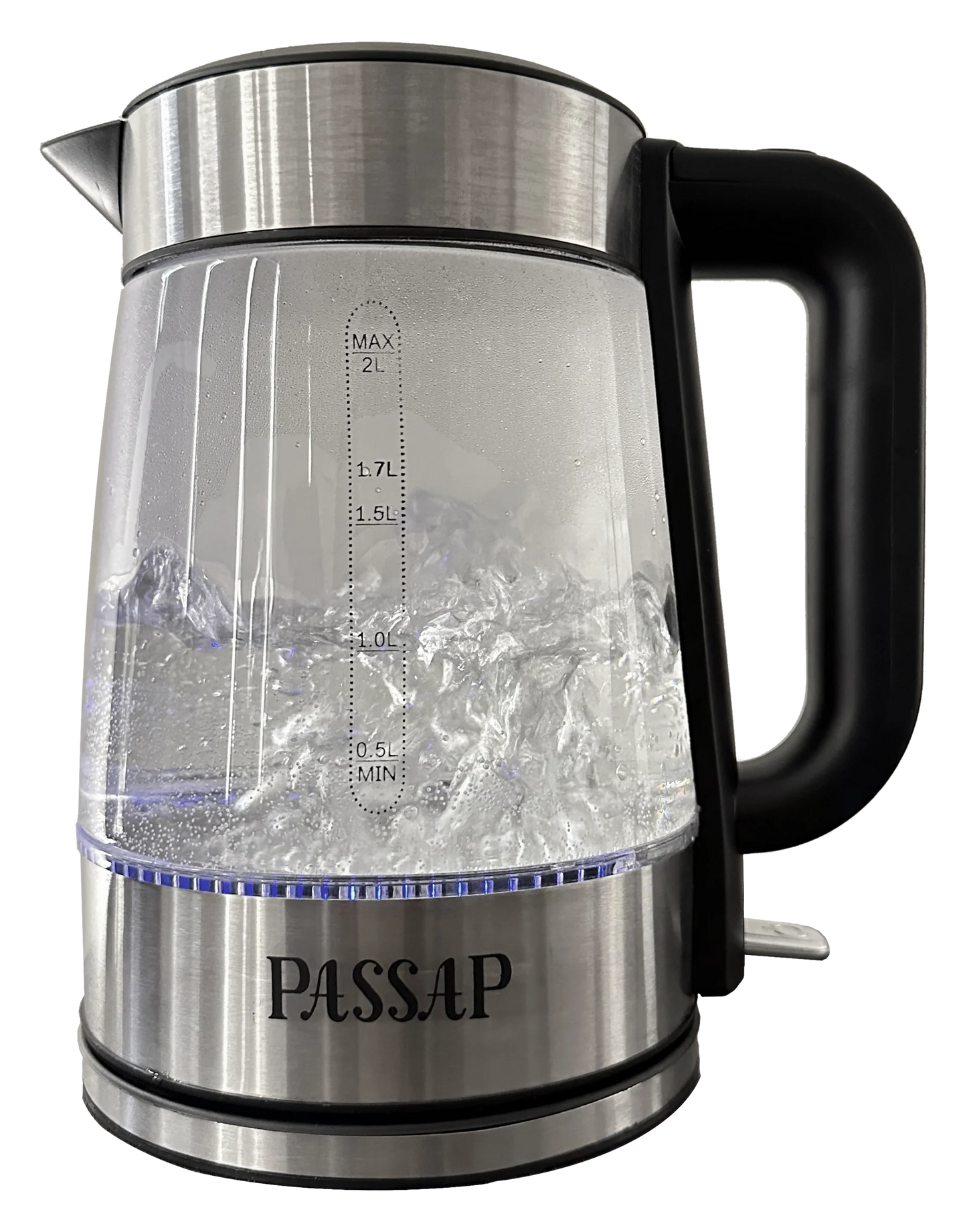 باساب غلاية مياه كهربائية زجاج سعة 2.0لتر أسود 0745178353465