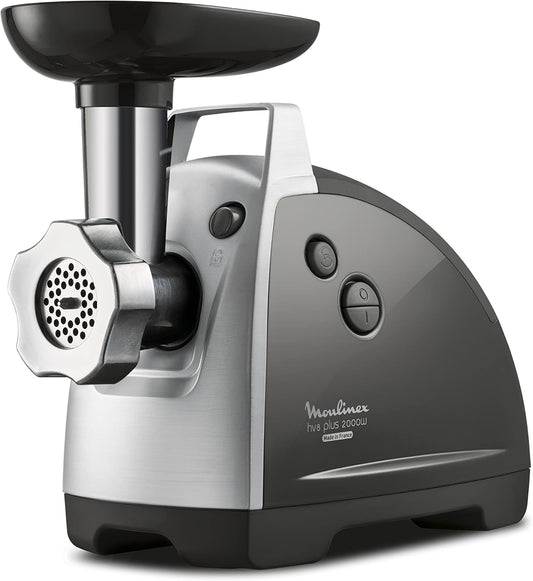 Moulinex HV8 Plus Meat Mincer with Attachments 2.6kg 2000W Silver Black ME682826 3045380015074