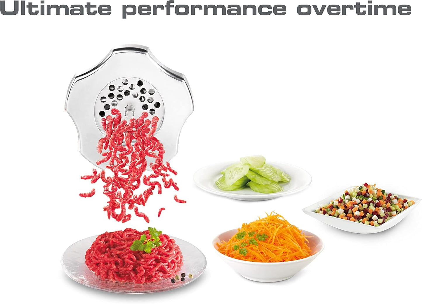 Moulinex HV8 Plus Meat Mincer with Attachments 2.6kg 2000W Silver Black ME682826 3045380015074