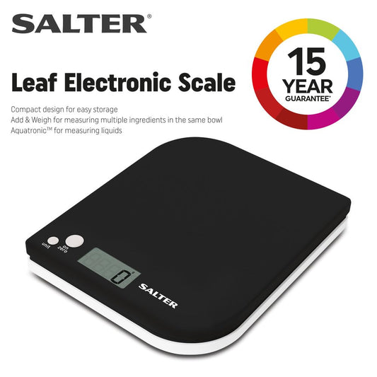 Salter Digital Kitchen Scale Up To 5Kg Black 5054061480689