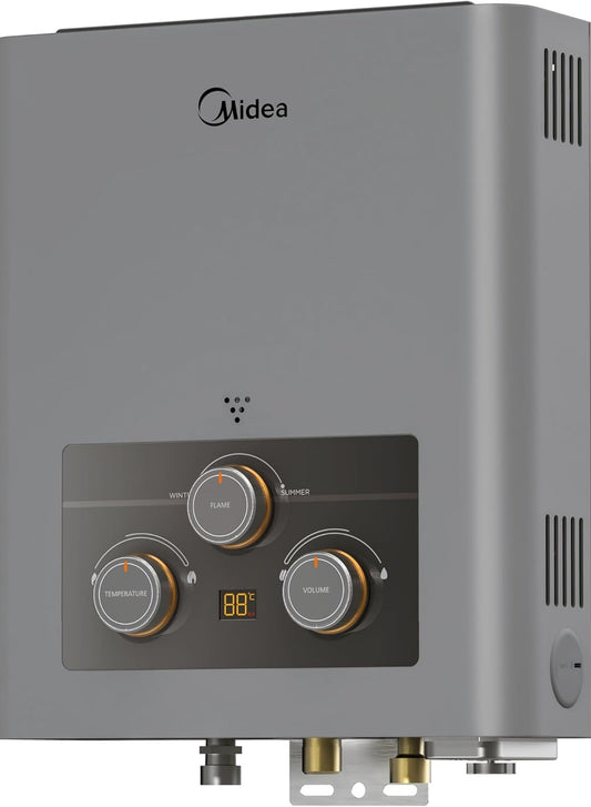 Midea 6 Liter Natural Gas Heater USB Port Silver MGWH06-12MZNEG(S) 6221284000935