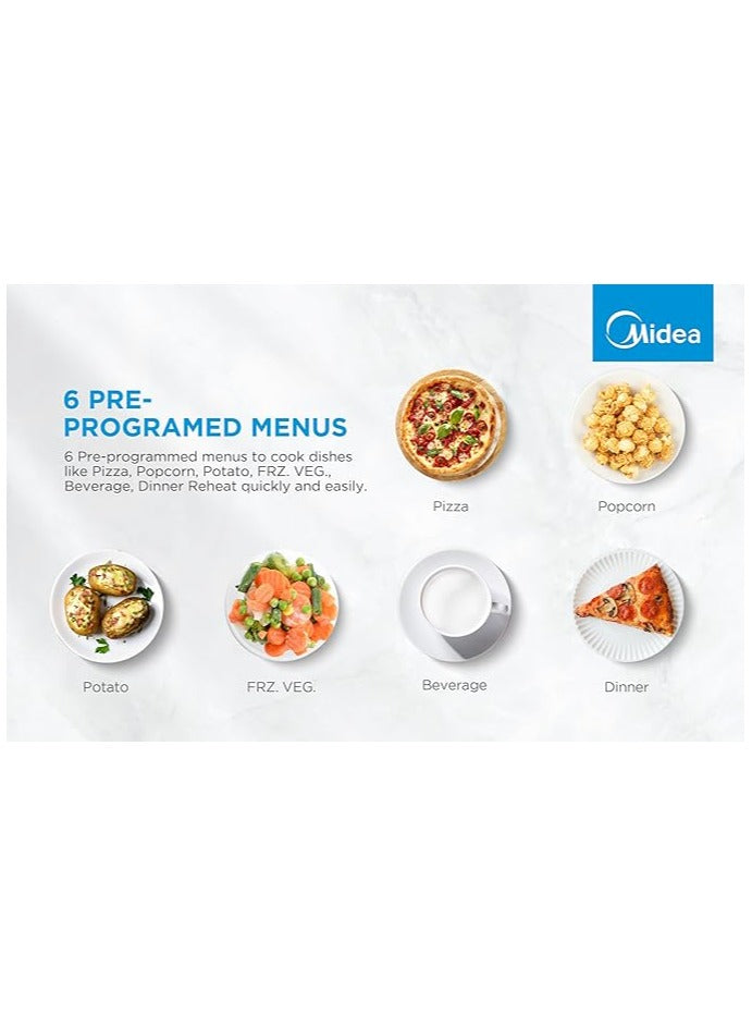 Midea Solo Microwave 20 Liters Black MM7P012LV-B 6221284001444