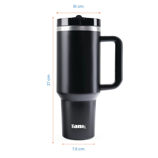 Tank Quencher 1200ml Stainless Steel Bottle BPA free insulated Leakproof Black 6223003247713