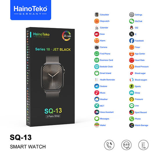 Haino Teko Smart Watch Black Edition SQ-13 6973100643986Black