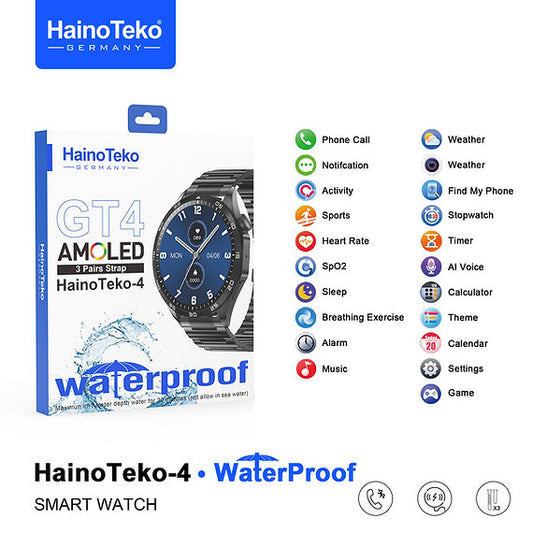 Haino Teko 4 Smart Watch Black 6973100644037Black