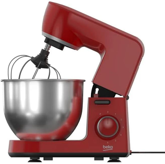 Beko Mixer 1500 Watts Capacity 5 Liters 6 Speeds Turkish Red MM5371 8690842631535