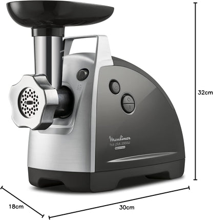 Moulinex HV8 Plus Meat Mincer with Attachments 2.6kg 2000W Silver Black ME682826 3045380015074