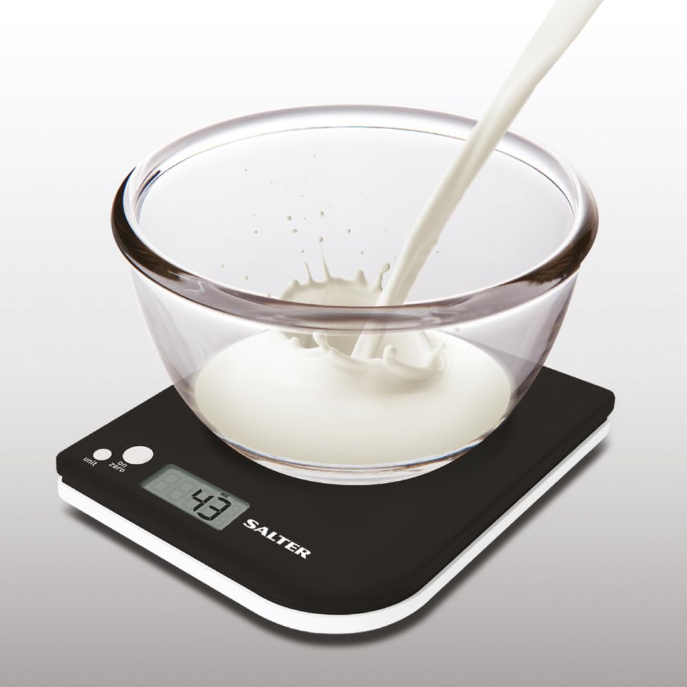 Salter Digital Kitchen Scale Up To 5Kg Black 5054061480689