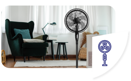 Unionaire Stand Fan 18 Inch Black USF19BMHDS 622115020039