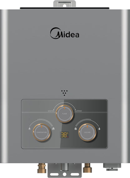 Midea 6 Liter Natural Gas Heater USB Port Silver MGWH06-12MZNEG(S) 6221284000935