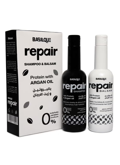 مجموعة بازيلك شامبو + بلسم زيرو سلفات 500مل 6222001305296
