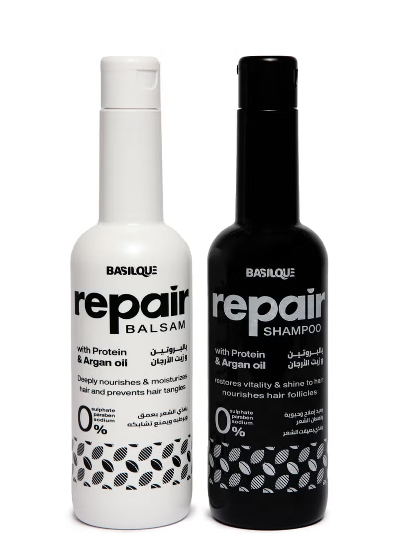 مجموعة بازيلك شامبو + بلسم زيرو سلفات 500مل 6222001305296