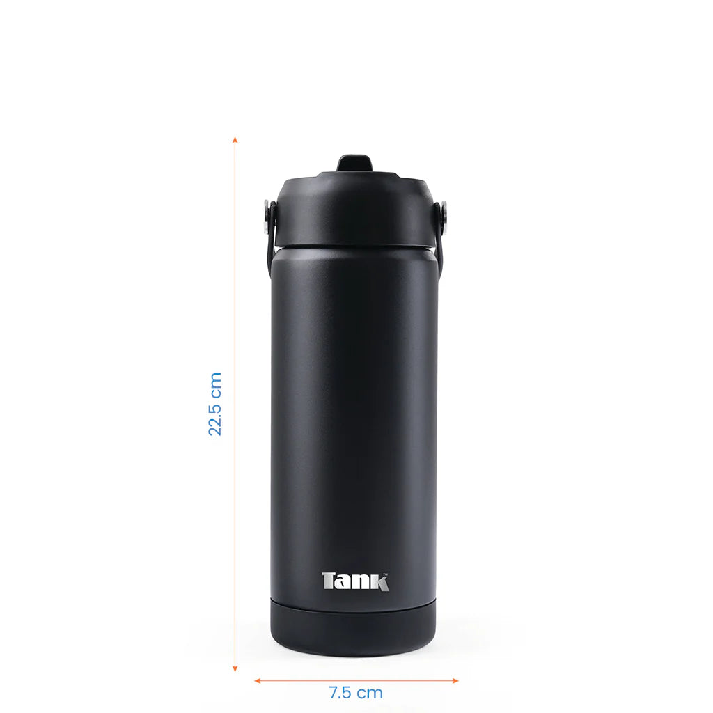 Tank Move 550ml Stainless Steel Bottle BPA free insulated Leakproof Black 6223003247614