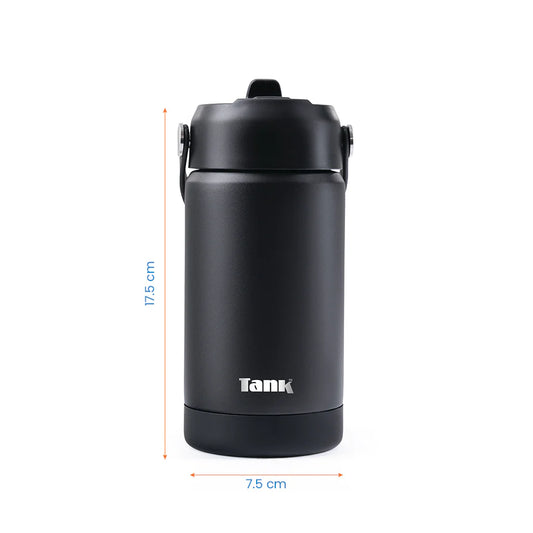 Tank Move 350ml Stainless Steel Bottle BPA free insulated Leakproof Black 6223003247669