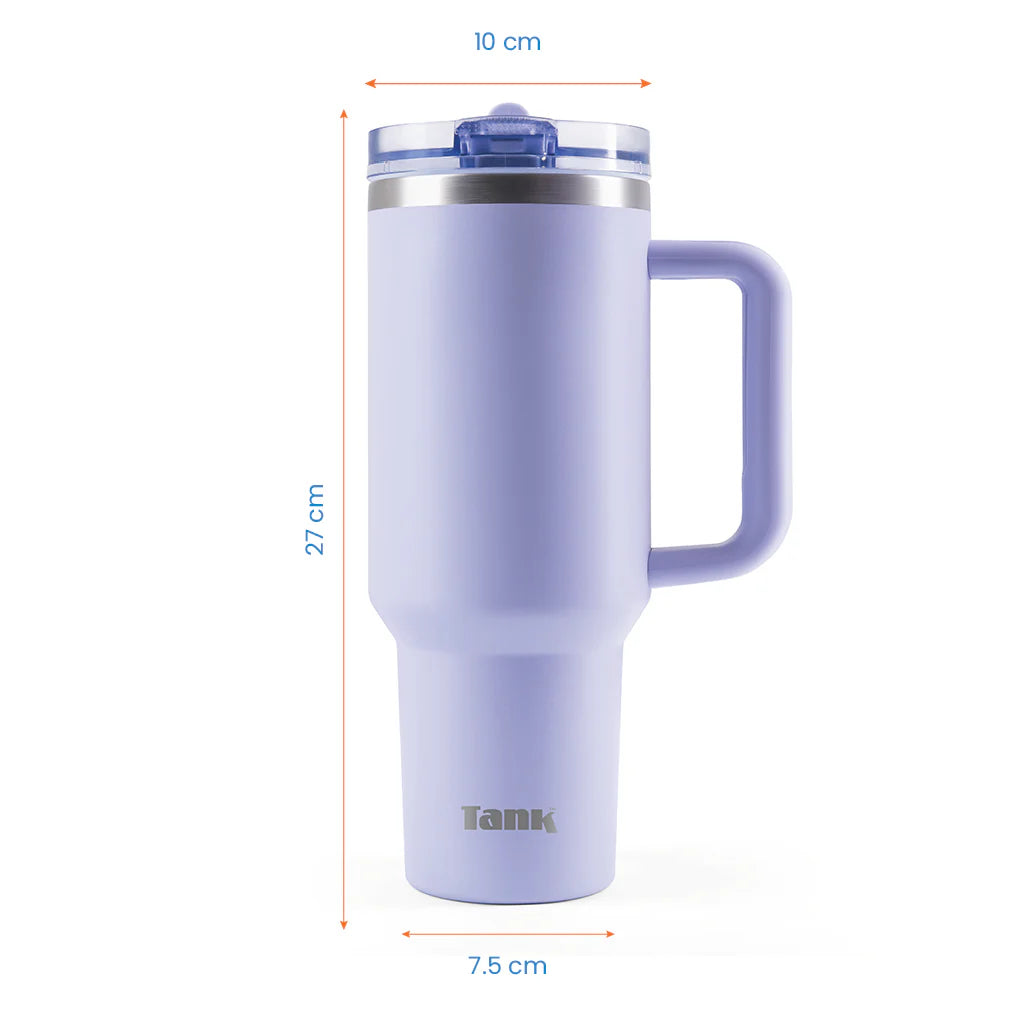 Tank Quencher 1200ml Stainless Steel Bottle BPA free insulated Leakproof Lavender 6223003247720