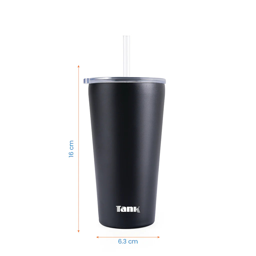Tank Ice 480ml Stainless Steel Bottle BPA free insulated Black 6223003247812