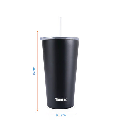 Tank Ice 480ml Stainless Steel Bottle BPA free insulated Black 6223003247812
