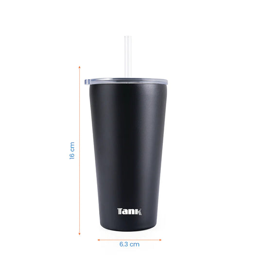 Tank Ice 480ml Stainless Steel Bottle BPA free insulated Black 6223003247812