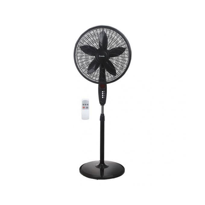 Zada Stand Fan 18Inch With Remote 5Blades 50W ZSF182T Black 6224001445545