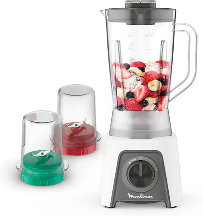 خلاط مولينكس بلينديو مع ملحقاته 1.5لتر 450واط أبيض LM2C3126 6224008208457