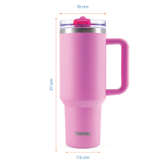 Tank Quencher 1200ml Stainless Steel Bottle BPA free insulated Leakproof Hot Pink 6233003247744