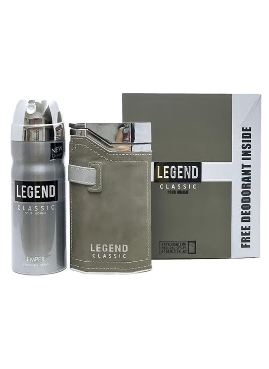 Emper Legend Classic For Men 100ml & Body Spray 200ml 6291103669223