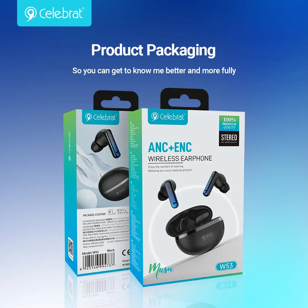 سماعات Celebrat W53 مع ANC-ENC 6925146994737