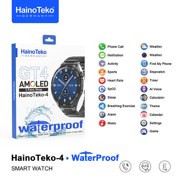 Haino Teko 4 Smart Watch Black 6973100644037Black