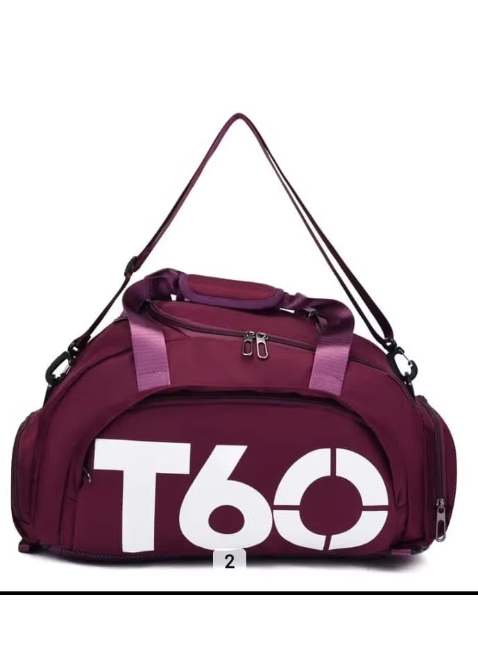 حقيبة T60 رياضية حقيبة ظهر مع جيب حذاء مقاوم للماء نبيتي AUF50003