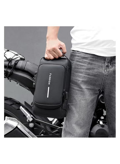 Bag Anti theft shoulder with USB charging port Black AUF50006