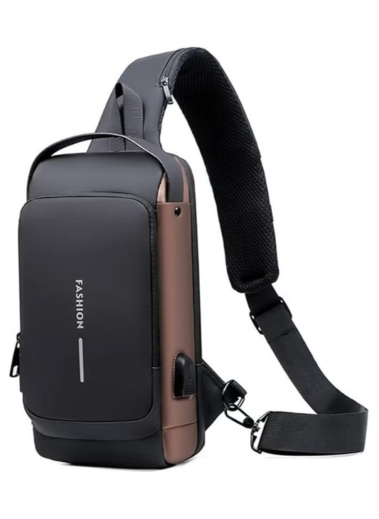 Bag Anti theft shoulder with USB charging port Brazen AUF50008