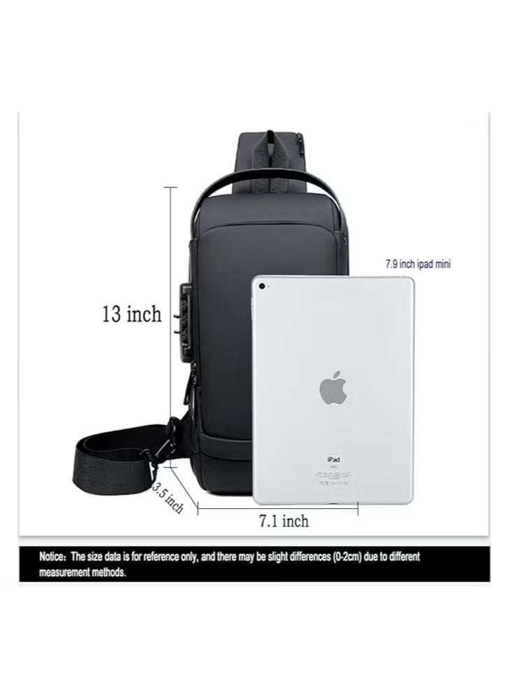 Bag Anti theft shoulder with USB charging port Brazen AUF50008
