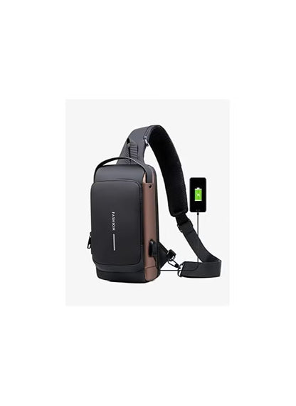 Bag Anti theft shoulder with USB charging port Brazen AUF50008