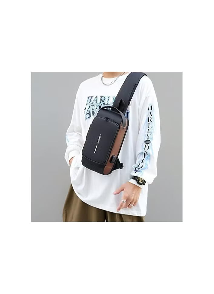 Bag Anti theft shoulder with USB charging port Brazen AUF50008