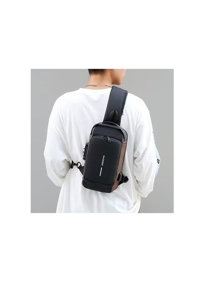 Bag Anti theft shoulder with USB charging port Brazen AUF50008