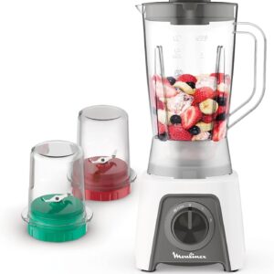Moulinex Blendeo Blender with Attachments, 1.5 Liters, 450W, White - LM2C3126