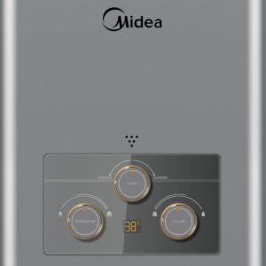 Midea 6 Liter Natural Gas Gas Heater USB Port Silver/Midea MGWH06-12MZNEG(S)
