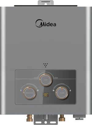 Midea 6 Liter Natural Gas Gas Heater USB Port Silver/Midea MGWH06-12MZNEG(S)